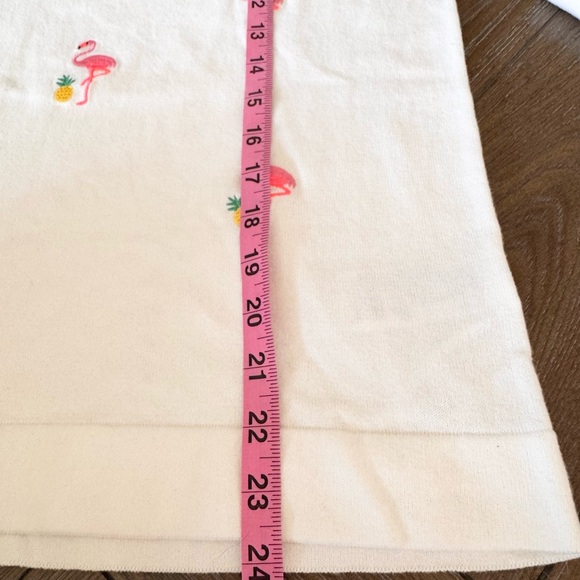 J. Crew Kids White Tee with Flamingo and Pineapple Embroidery - Picture 7 of 11